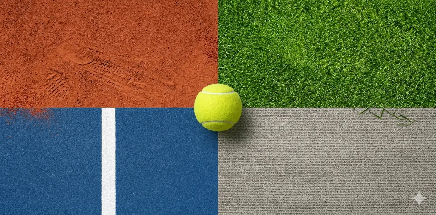 Superficies de Tenis: Guía Completa de Arcilla, Hierba, Pista Dura y Moqueta