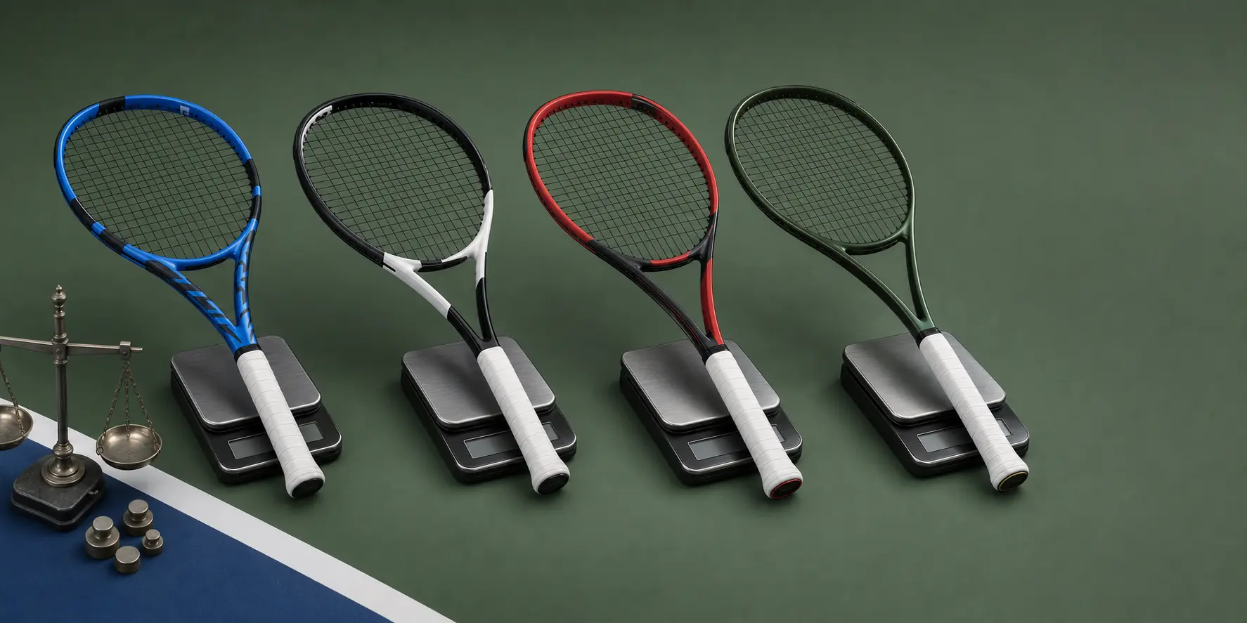 Peso de raqueta de tenis: 260g, 285g, 300g y 315g
