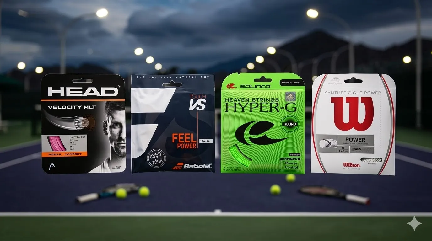 Tipos de cuerdas de tenis: Poliéster, Multifilamento, Tripa Natural y Sintética